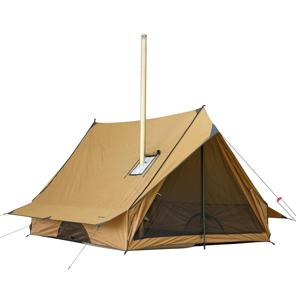 POMOLY Camping Hot Tent Stove Tent Wall Tent Chalet 70 Pro Portable Cabin Tent with Stove Jack and Two Tent Poles for 2-3 Person Hiking Backpacking