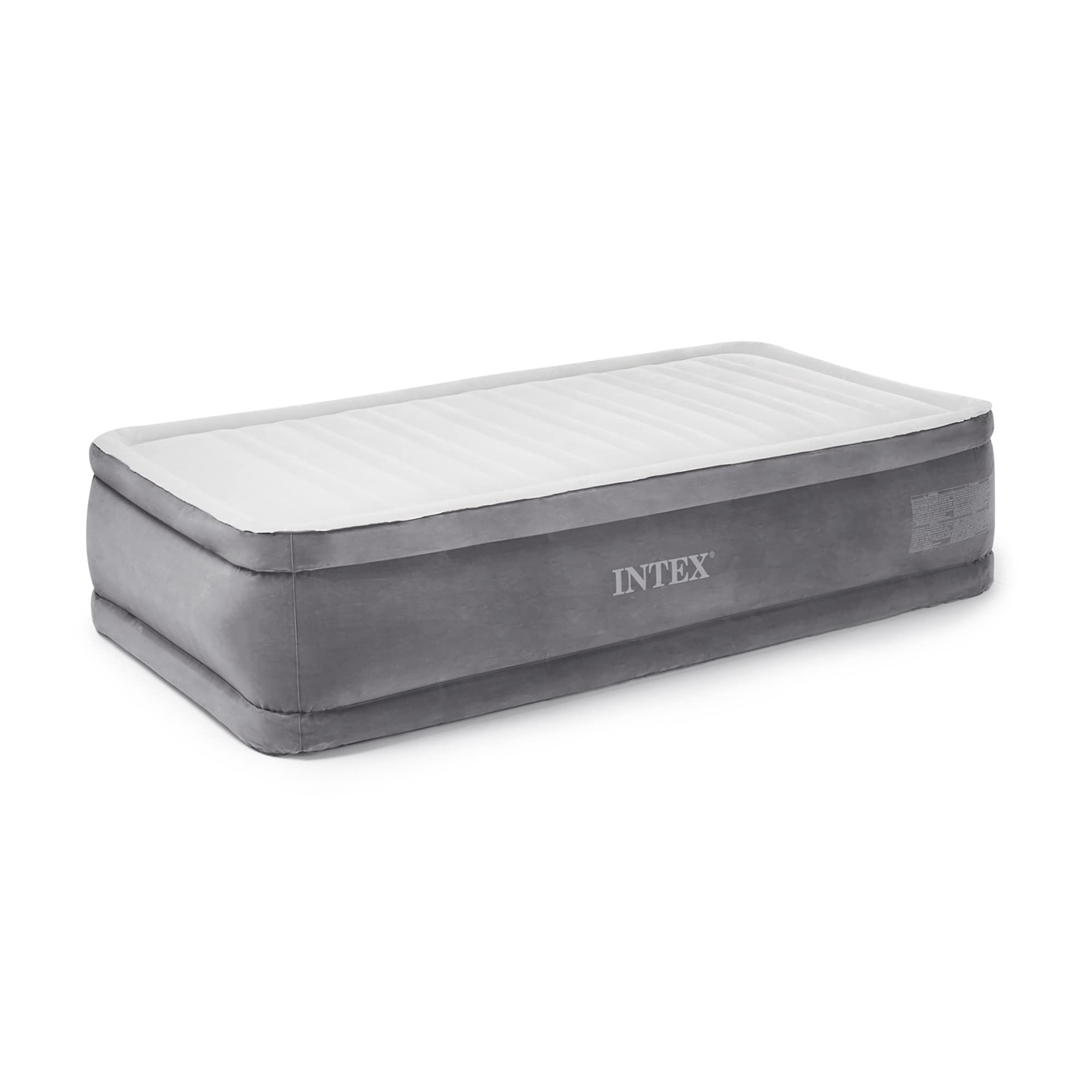 Intex Dura Beam Plus Series Comfort Plus Elevated Adjustable Firmness Airbed with Built in Auto Inflating Pump Twin