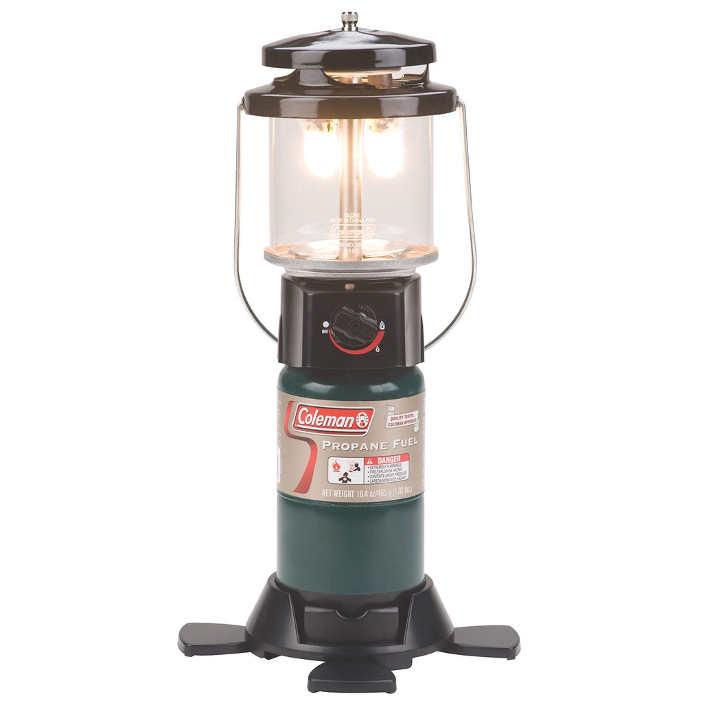 Coleman 1000 Lumens Deluxe Propane Lantern Gas Lantern with Adjustable Brightness Pressure Control Carry Handle and Mantles Included